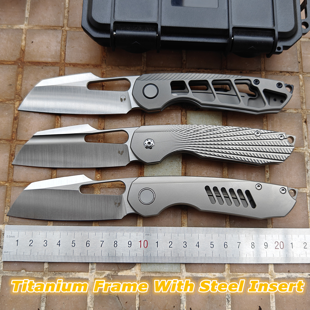 2026 STR Front Flipper Titanium Handle Ceramic Bearings Pocket EDC Tool Camp Hunt Outdoor 154CM Steel Blade JUFULE Folding Knife