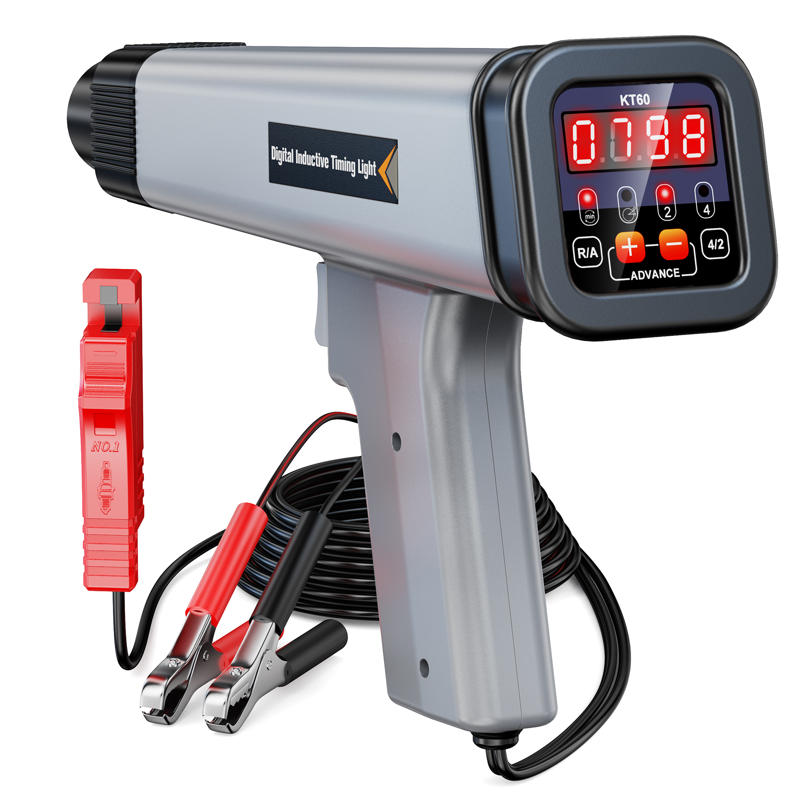 KZYEE KT60 12V Auto numérique 2 et 4 temps moteur à essence lumière de synchronisation voiture allumage synchronisation lumière industrielle stroboscopique détecteur de lampe