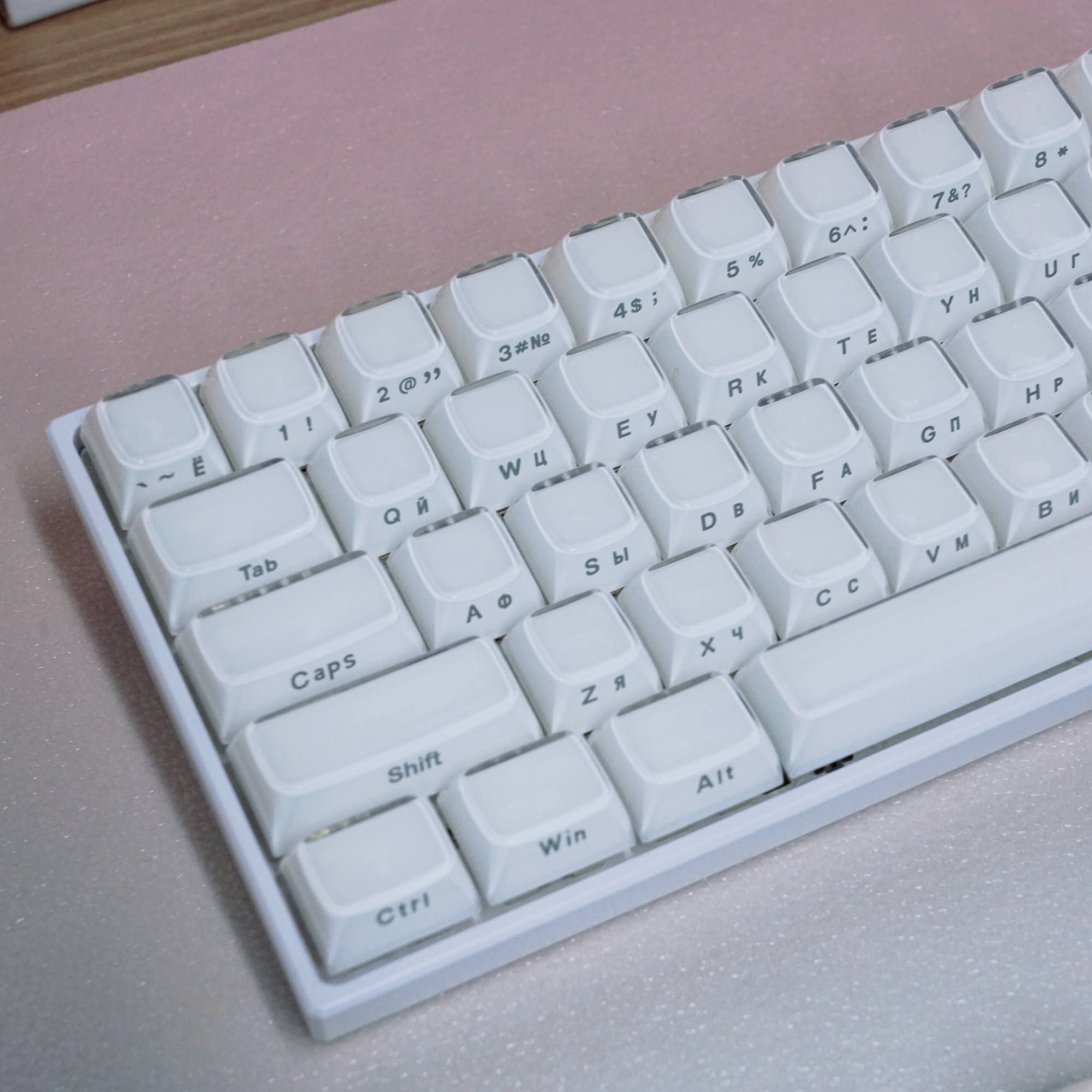 XVX รัสเซีย/เกาหลี/อาหรับ ไวท์ เจลลี่ คีย์แคป 113 คีย์ไอซ์คริสตัลสีชมพูโปรไฟล์ OEM คีย์แคปสำหรับคีย์บอร์ดเชอร์รี่ เอ็มเอ็กซ์ 75