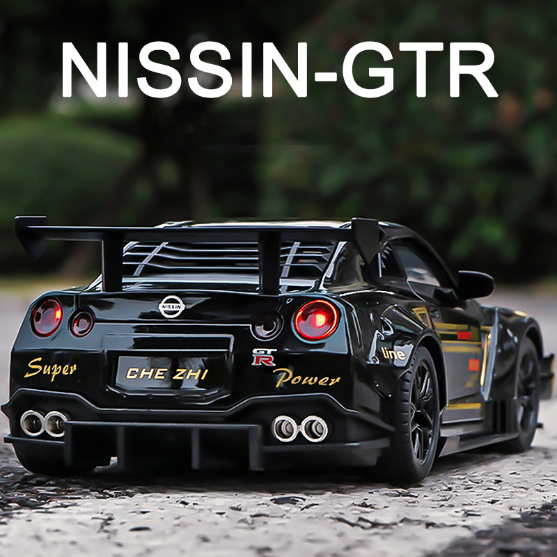 1:24 Nissan Skyline Ares GTR R35, литье под давлением и игрушечный транспорт, металлическая модель игрушечного автомобиля, высокая имитация, коллекция детских игрушек