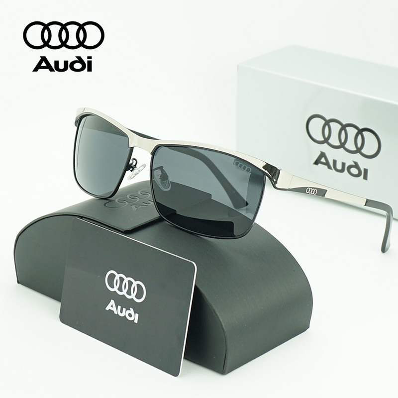 AUDI – lunettes de soleil polarisées professionnelles pour hommes, anti-éblouissement, pour pilote, UV400, Oculos De Sol Masculino 59