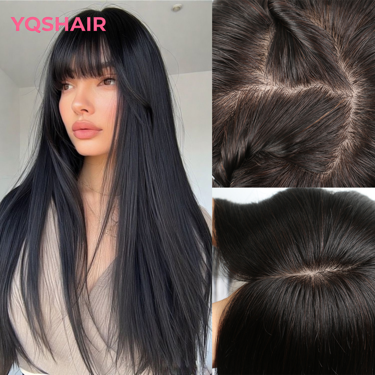 Pelucas llenas del cordón de la base de seda Preplucked Glueless 6*6 Pelucas de cabello humano 100% virgen real marrón oscuro Recta sedosa con el pelo del bebé 180%