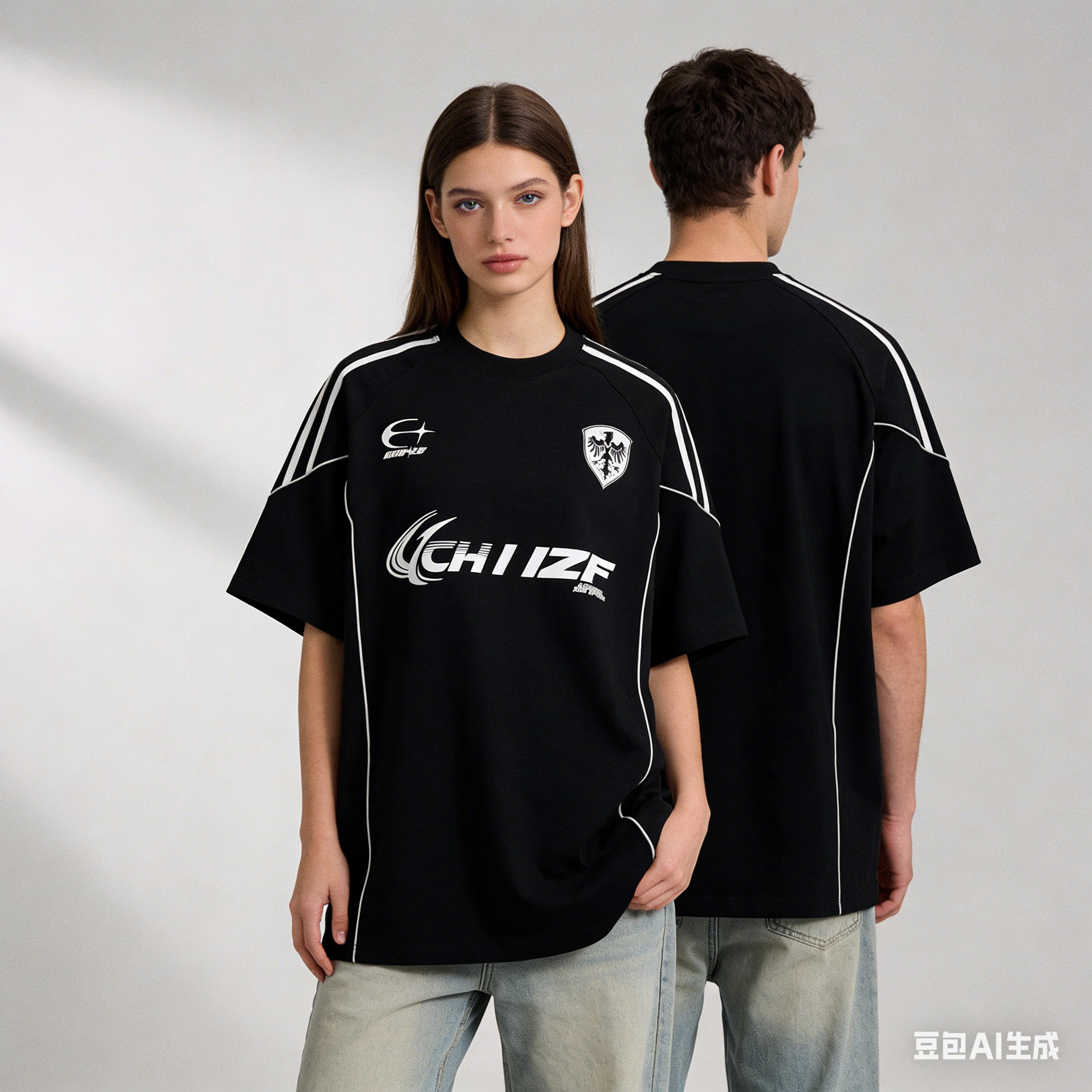 Moda americana feminina rua secagem rápida confortável esportes manga curta verão 3d impresso moto elemento design camiseta