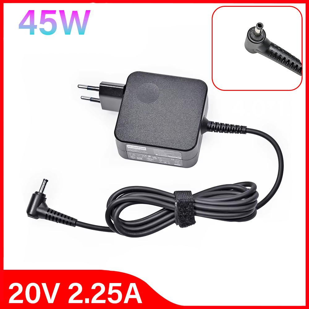 Adaptador de corriente alterna para ordenador portátil, adaptador de corriente de 20V, 2.25A, 45W, 4,0x1,7mm, para Lenovo Ideapad 100, 100s, yoga 310, adaptador de CA, ADL45WCC