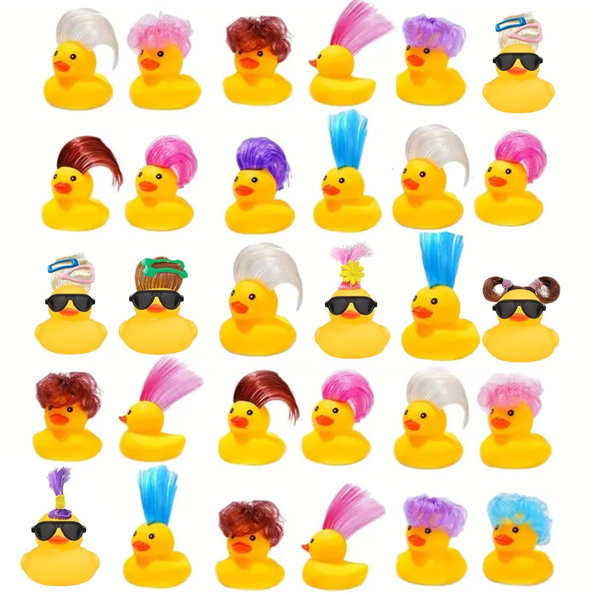 Pato de Goma para Piscina, Accesorio para el Cabello, Lindo y Divertido Juguete de Agua, Regalo de Cumpleaños para la Ducha