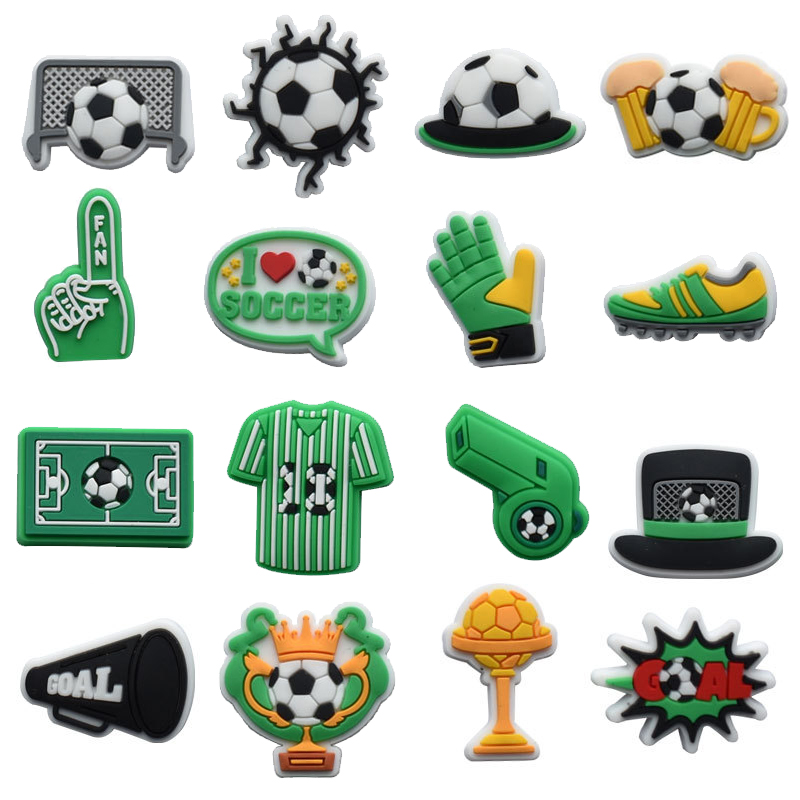 Ciondoli per scarpe da calcio, per accessori Crocs, ciondoli, zoccoli, scivoli a bolle, decorazione fai da te, fibbia, regalo per feste