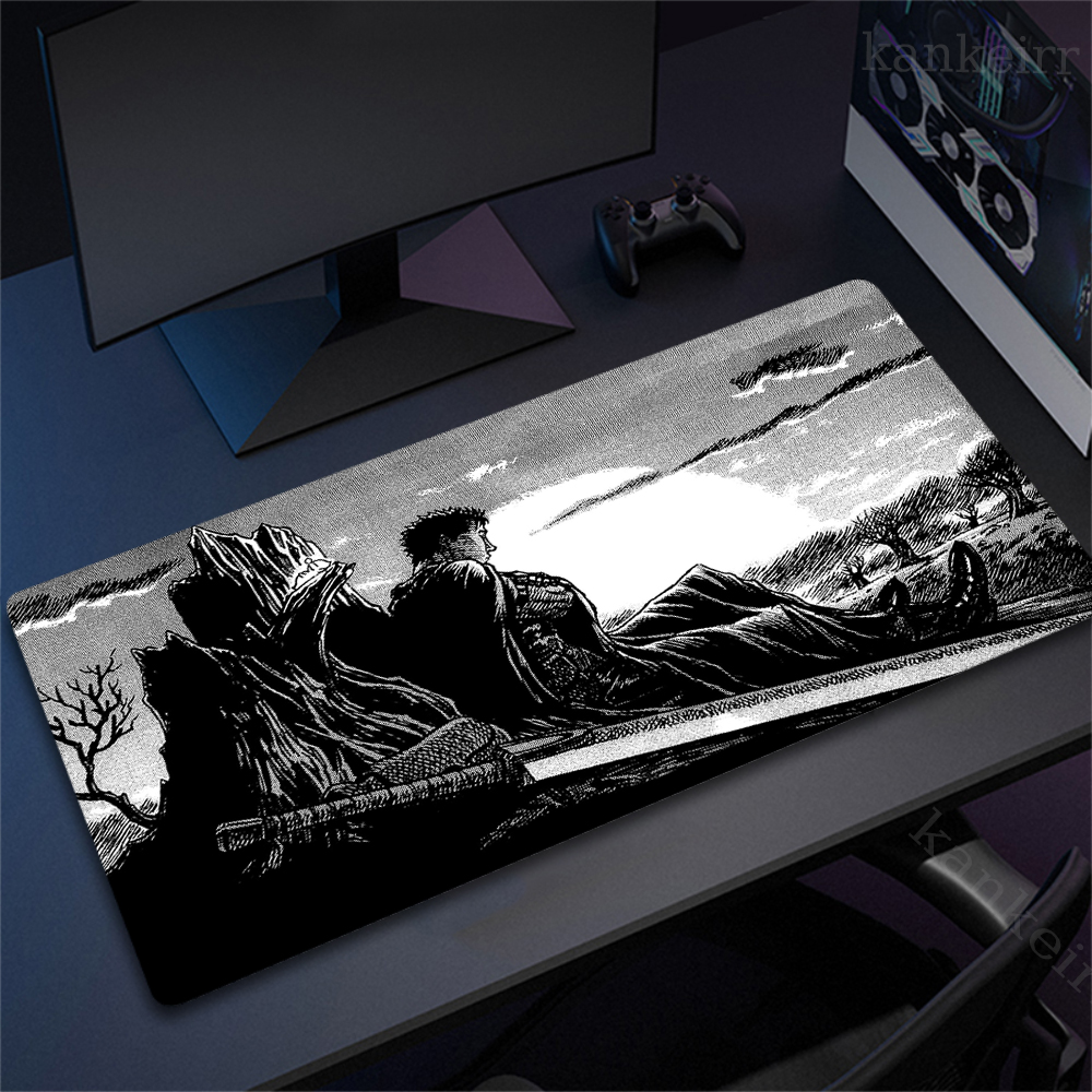 Tapis de souris Anime Guts Sword In Berserk, accessoires de jeu, pour clavier XXL, cousu, 50x100cm