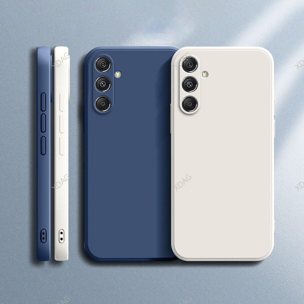 Custodia per telefono originale per Samsung Galaxy M35 5G 6.6 "SM-M356B SM-M356B/DS Cover posteriore protettiva per fotocamera in silicone liquido morbido e semplice
