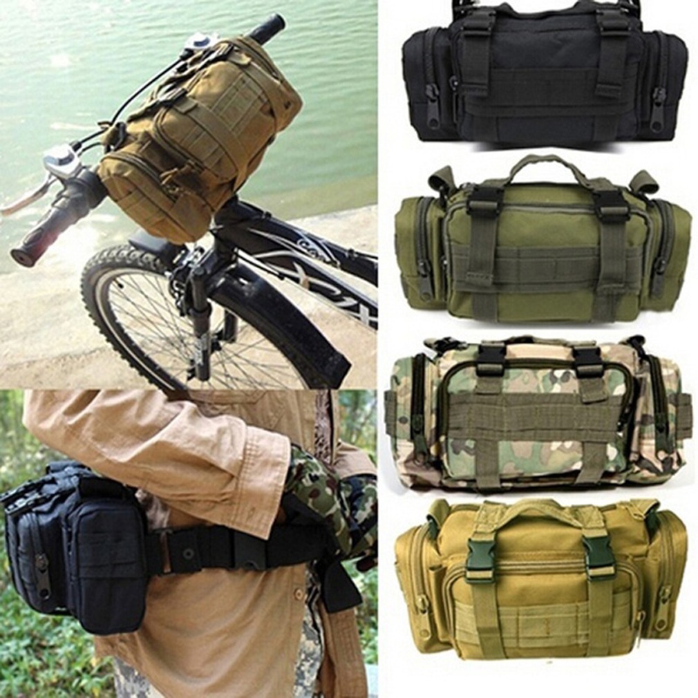 Pochete de cintura para homens, bolsa de ombro transversal à prova d'água para caminhadas ao ar livre, escalada, pesca, acampamento