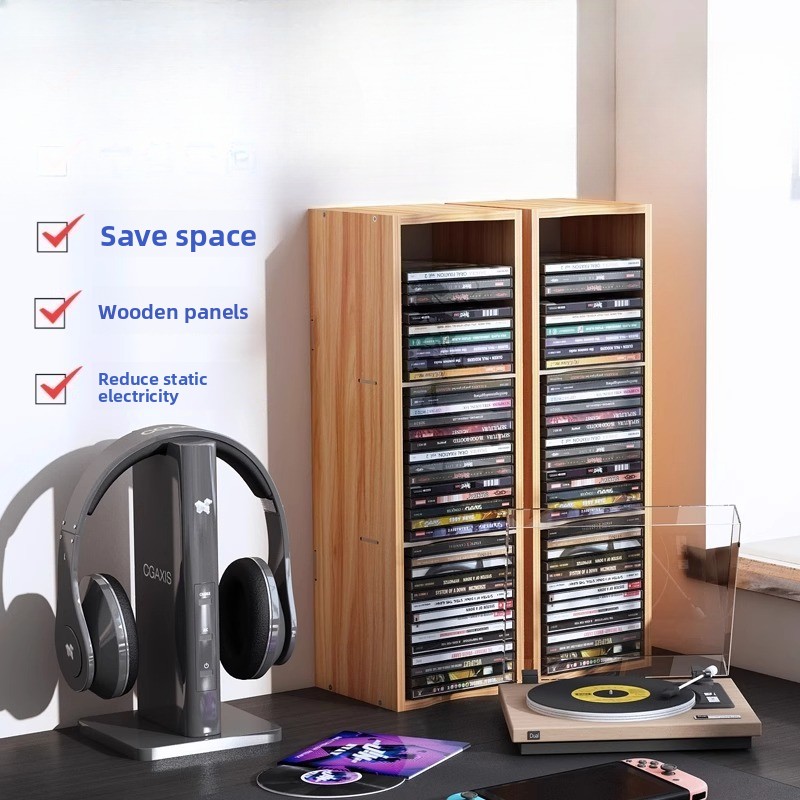 Multifunctionele CD DVD-opslagorganisator, mediaschijfhouderrek, vitrine voor desktopschijfalbum, opbergdoos voor wandmontage