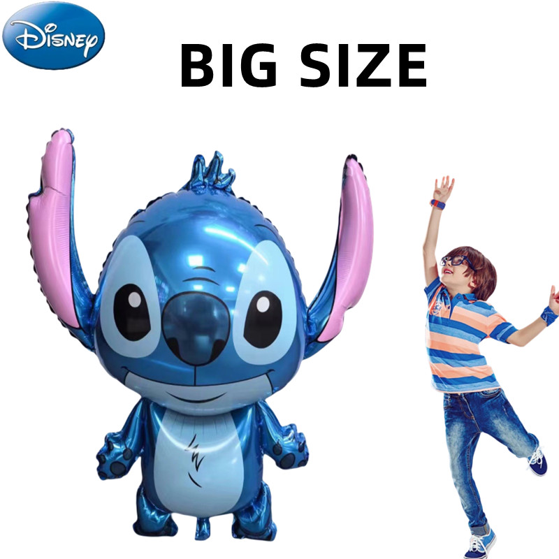 Disney stitch anime figura balão filme de alumínio flutuante balão de ar crianças dos desenhos animados não auto selagem balão dia das bruxas natal