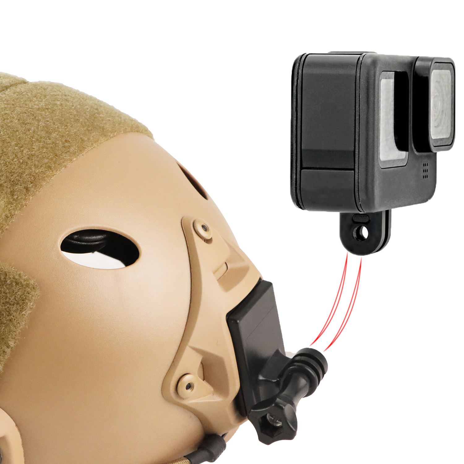 BOOIU-Adaptador de Base para casco táctico, soporte de fijación para casco FAST/MICH/NVG, accesorios para Cámara de Acción GoPro Hero deportiva