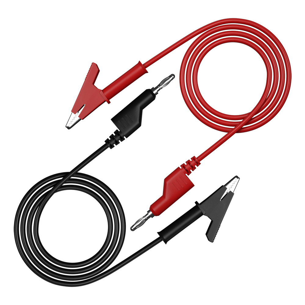 JZDZ 2 4Mm Chuối Cắm Để Kẹp Cá Sấu Đồng Hồ Đo Vạn Năng Thử Dẫn Cáp Dòng Dây Nhảy Dây 1M/3.3ft Đỏ Đen