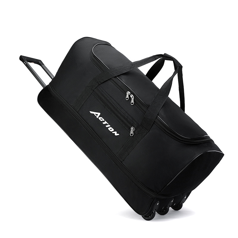 Grande Capacidade Trolley Sacos com Rodas, Bagagem Dobrável Saco de Rodas Mala de Viagem, Bolsa Impermeável, Bagagem de rolamento
