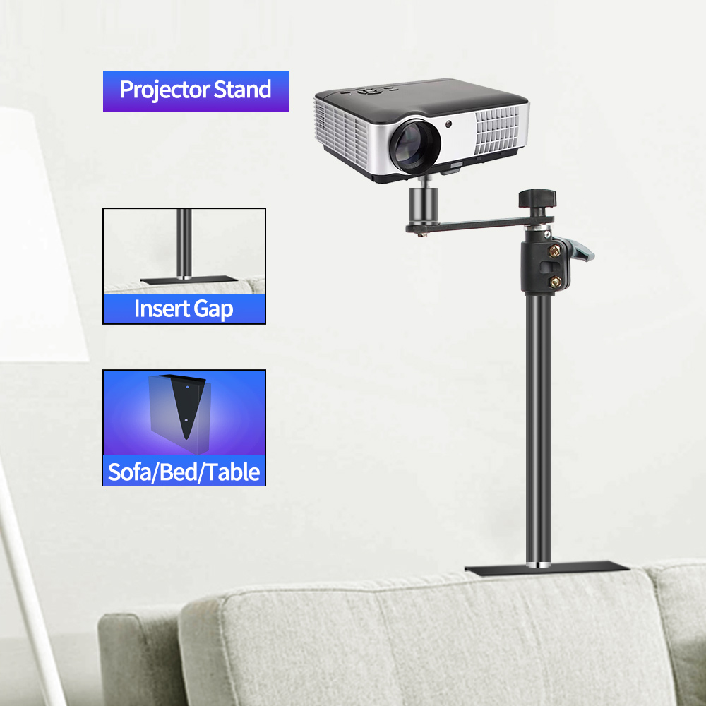 SH Adjustable Table Frosted Light Stand,Desk Mount Stand With Standard 1/4 Screw,Ball Head Use For Ring Light,Video,Projector