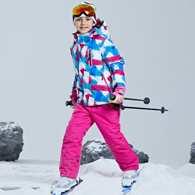 Traje de esquí térmico para niños, pantalones impermeables, chaqueta, deportes de invierno, a prueba de viento, calidad, esquí y snowboard, 2 piezas