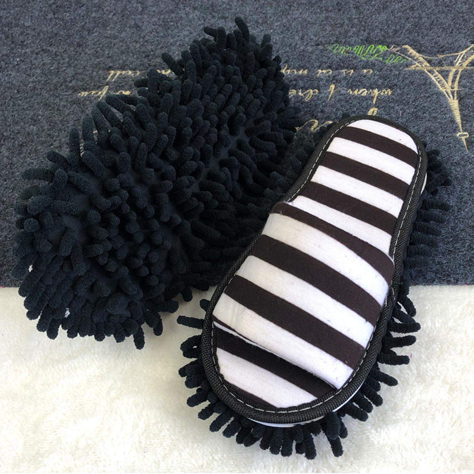 Zapatillas de microfibra para limpiar el suelo, mopa de limpieza rápida, lavable, zapatos para el hogar y el baño, Herramientas de limpieza, 1 par