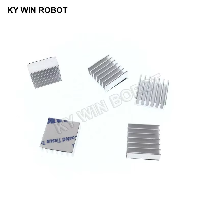 5 pçs mini adesivo de alumínio radiador dissipador de calor 14x14x6mm cooler para impressora 3d driver de motor de passo vga ram led ic