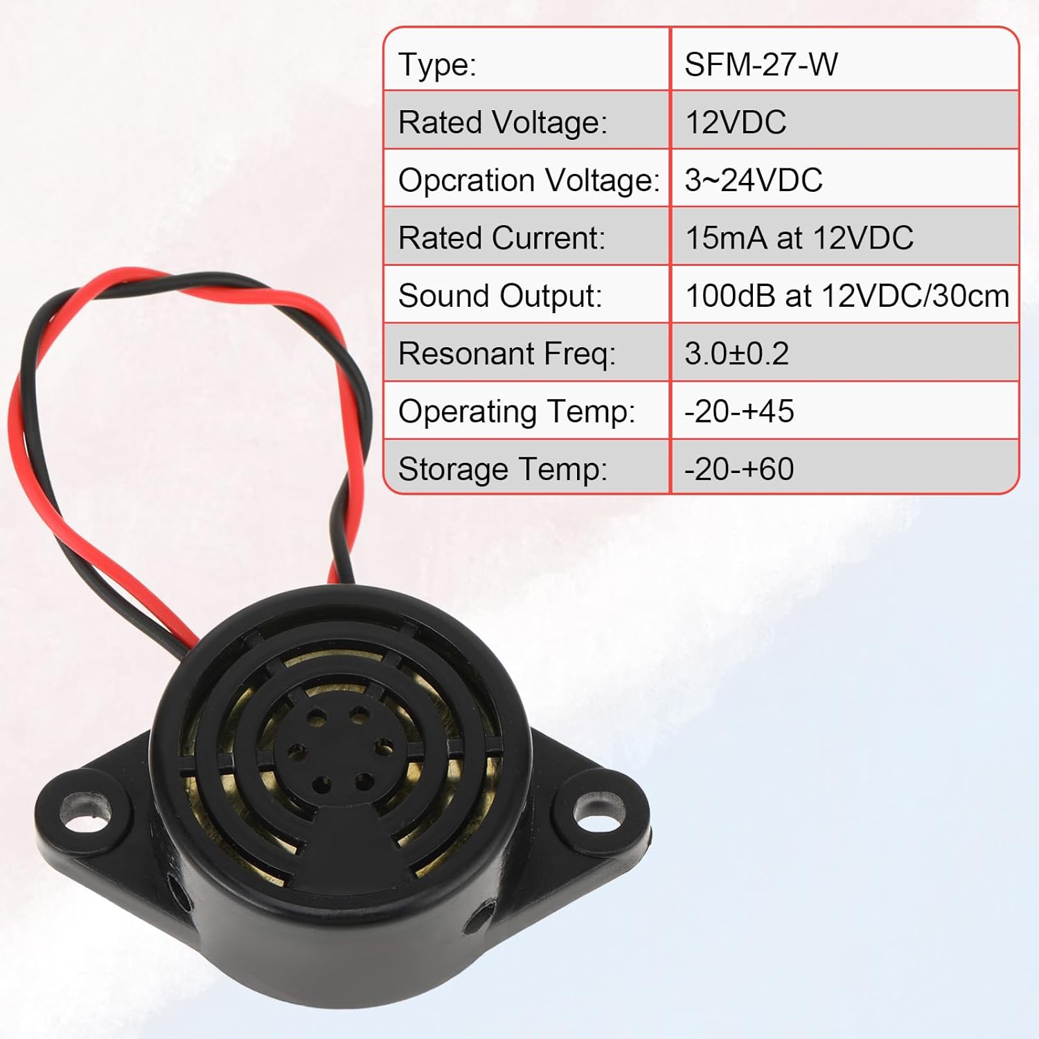 1PC Hoge Decibel 100dB Elektronische Zoemer Alarm DC3V-24V Pieptoon Ringer Continu Geluid voor Arduino Auto Van