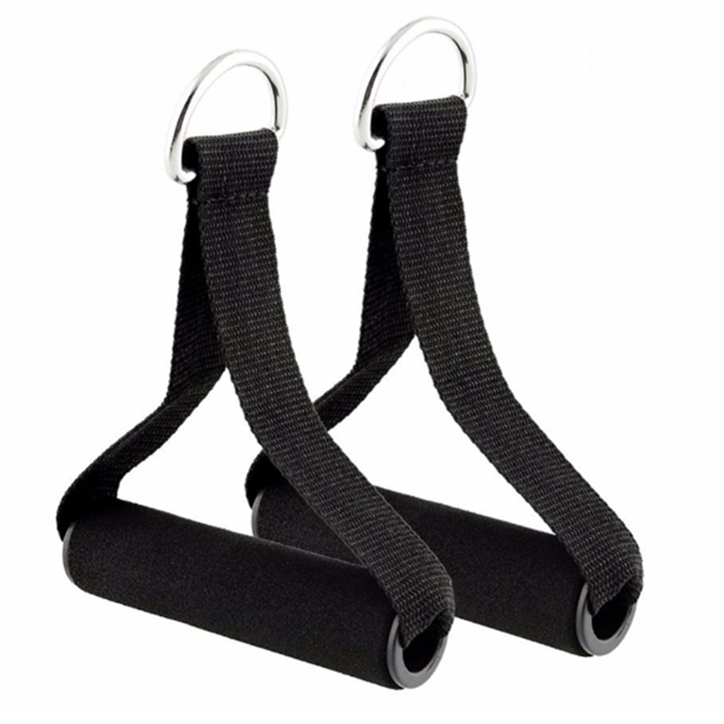 Bandas de resistencia para gimnasio, mangos antideslizantes, correas de nailon fuertes, máquina de Cable resistente para Fitness, equipo de entrenamiento