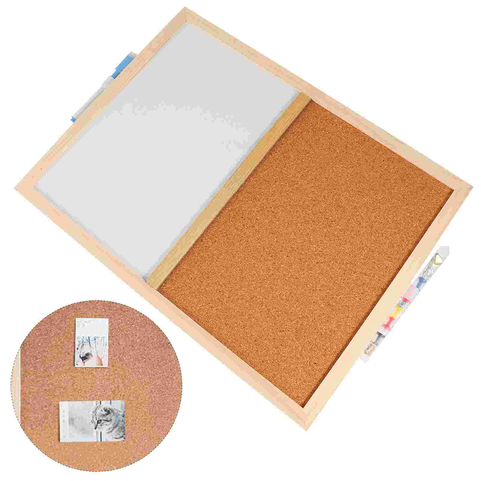 Tablero de notas de Material de madera, función magnética, diseño elegante, pizarra blanca, decoración del hogar, tablero de corcho enmarcado, suministros de presentación