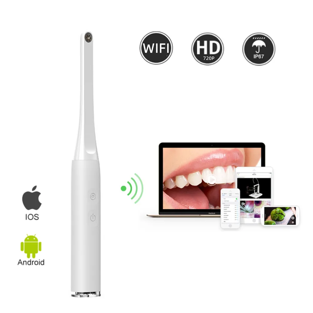 Telecamera di ispezione video per endoscopia visiva WiFi wireless con luci LED 720P HD 6 per sistema di assistenza domiciliare Android e iOS
