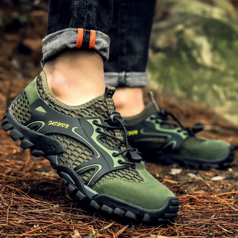 Ao ar livre antiderrapante resistente ao desgaste sapatos para homens caminhadas sapatos jogging trekking tênis rápido zapatos ao ar livre hombre invierno