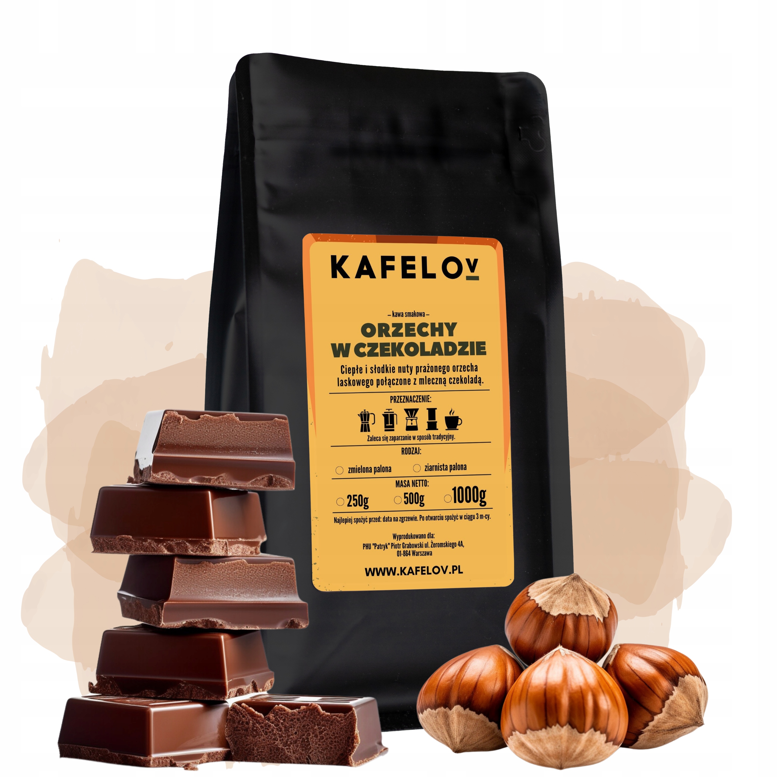 Kafelov Kaffee-NÜSSE IN SCHOKOLADE 500G INTEREST