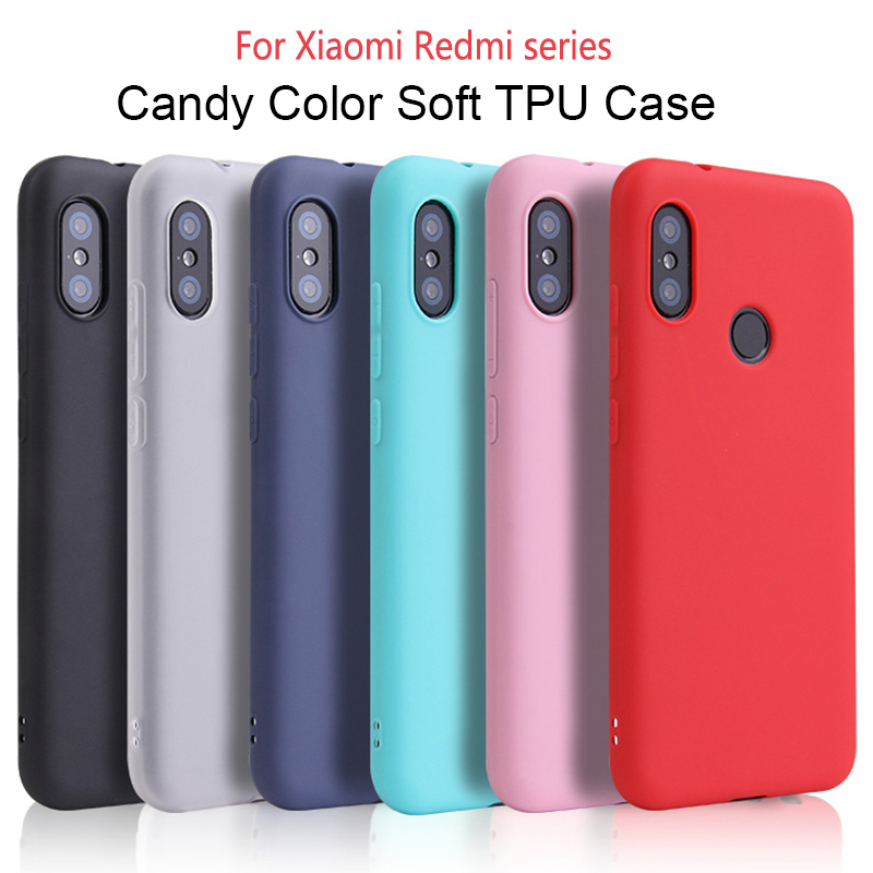 Funda de teléfono Color caramelo para Xiaomi Redmi Note 5 6 7 7s 8 9 9S 9 Pro Redmi 4A 5 5A 6 6A 7 7A 8 8A 9 9A 9C funda suave de silicona mate