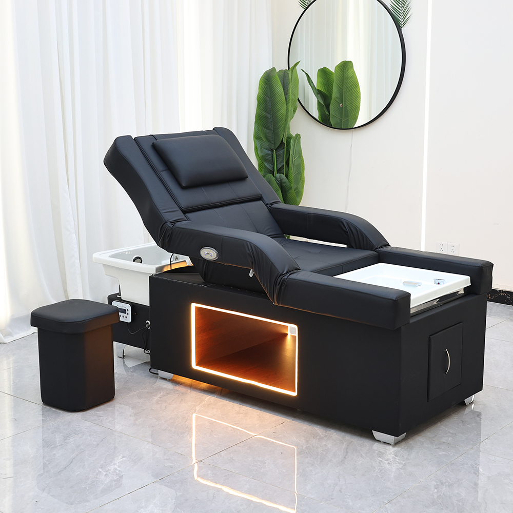 XinSheng Head SPA Salon Haarwasbed Shampoo Bed Thaise Massagetafel Kapsalon Commerciële Meubels met Voetbad