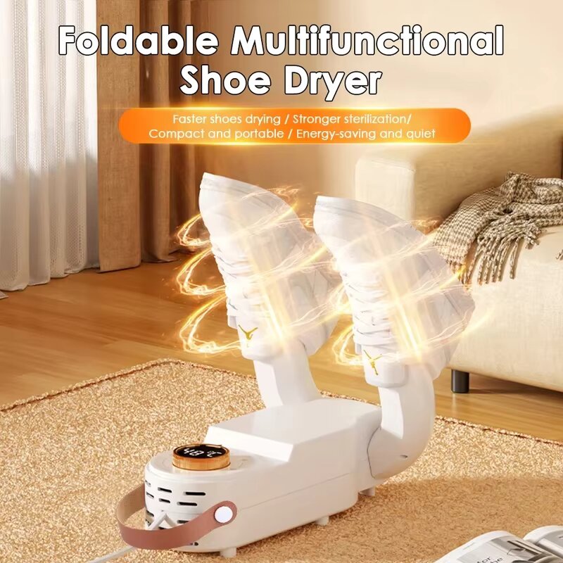 Secador de zapatos con temporizador inteligente, secador ajustable de secado rápido, desodorizante, esterilizador, calentador de zapatos para el hogar, nuevo