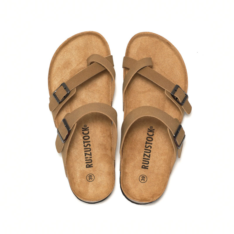 RuiZu 2026 Nouvelles sandales en liège pour femmes, sandales tendance pour hommes, sandales de couple, chaussures d'extérieur imperméables