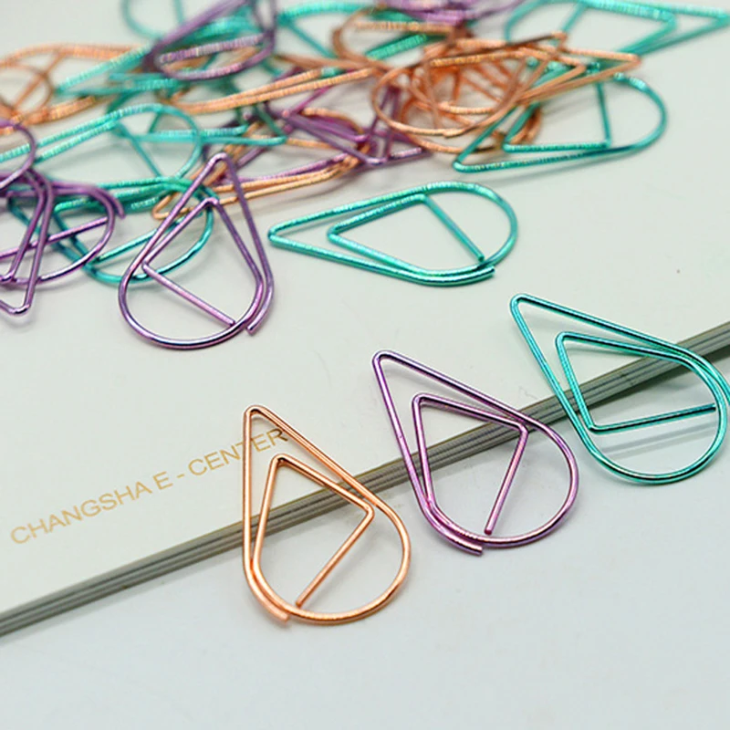 30/50pcs trombone Mini coeur or Rose couleur or pince signet classeur accessoires de bureau pinces à papier Patchwork Clip