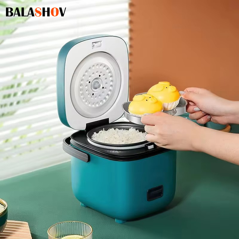 Mini cuiseur à riz automatique cuisine domestique machine de cuisson électrique 1-2 personnes chauffe-plats vapeur 1.2L petit cuiseur à riz