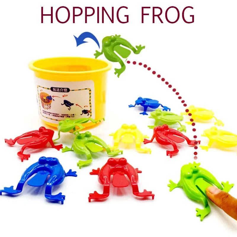 20 Pcs Springing Frog Fidget Toys 어린이를위한 재미와 스트레스 완화 생일 선물 파티 호의 및 교실 보상에 적합