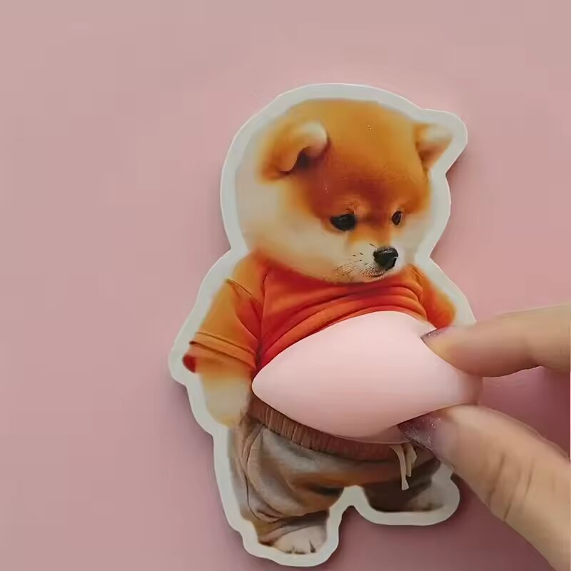Big Bellied Puppy Kneading Music Crib Sticker Baby Decompression Toy - Stress Relief Gift for Friends