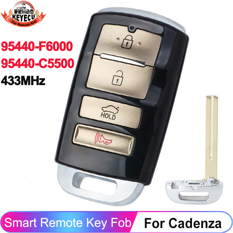 KEYECU กุญแจรีโมทอัจฉริยะสำหรับ KIA Cadenza 2016 2017 2018 2019 95440-F6000 95440-C5500 95440-F6100 433MHz FCC ID: TQ8-FOB-4F10