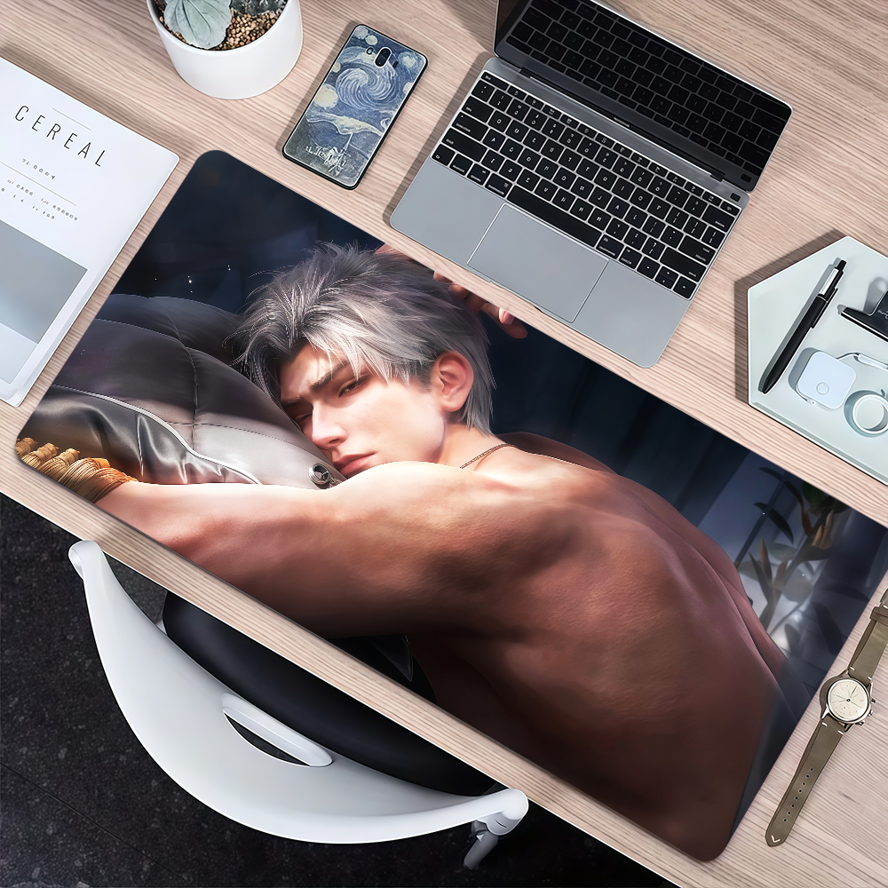 แผ่นรองเมาส์ Love and Deepspace Sylus กันลื่น ขอบเย็บหนา แผ่นรองเมาส์ขนาดใหญ่ สำหรับเล่นเกม ทำงาน อ่านหนังสือ นักเรียน