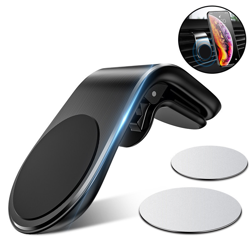 Soporte magnético para teléfono de coche, Clip de ventilación de aire, soporte móvil con rotación de 360 grados, soporte para teléfono móvil GPS en coche para IPhone Samsung Huawei