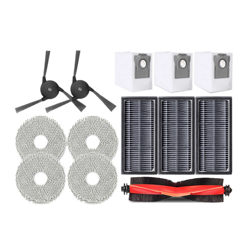 Untuk Dreame X40 X40 Pro Robot Vakum Sikat Sisi Utama Filter HEPA Bantalan Pel Pengganti Kantong Debu