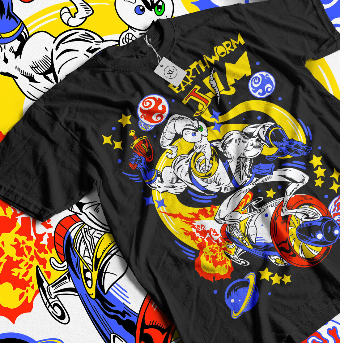 Koszulka Earthworm Jim Heroes Vintage Tee Anime Manga Gifts Shirt Wszystkie rozmiary