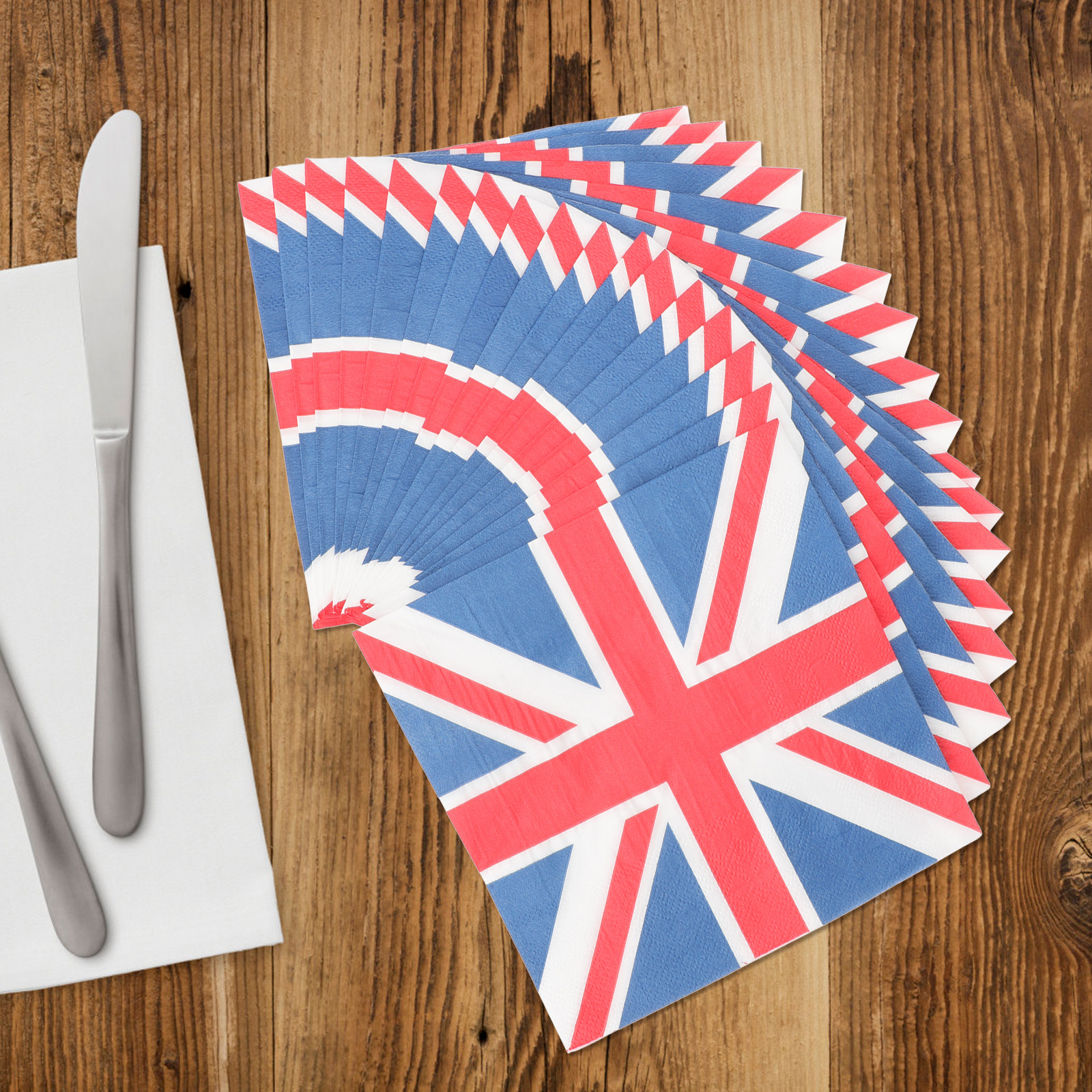 3 Bags Union Jack Paper Napkin Decorative Tissue Party Supplies Supple Festival Napkin for Graduation Birthday Dinner