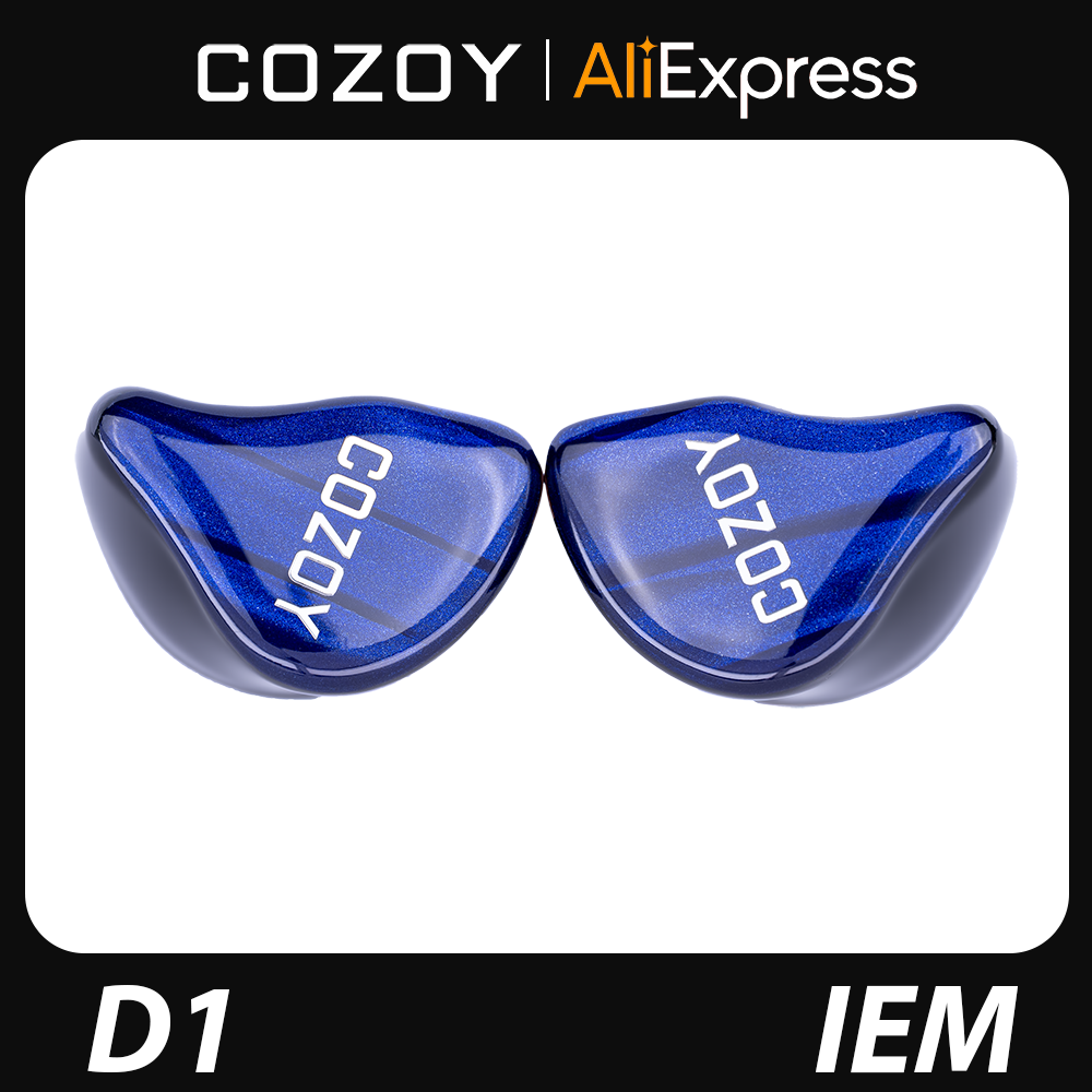 COZOY D1 IEM 10 мм графеновая диафрагма, динамические проводные внутриканальные наушники с двумя магнитными контурами и двумя полостями