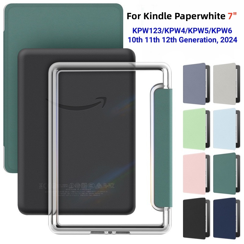 Smart Case voor Kindle Paperwhite 1 2 3 4 5 6 7 8 9 10e 11e 12e generatie 2024 7 "6'' 6.8 Inch 2022 2021 Acryl Achterkant