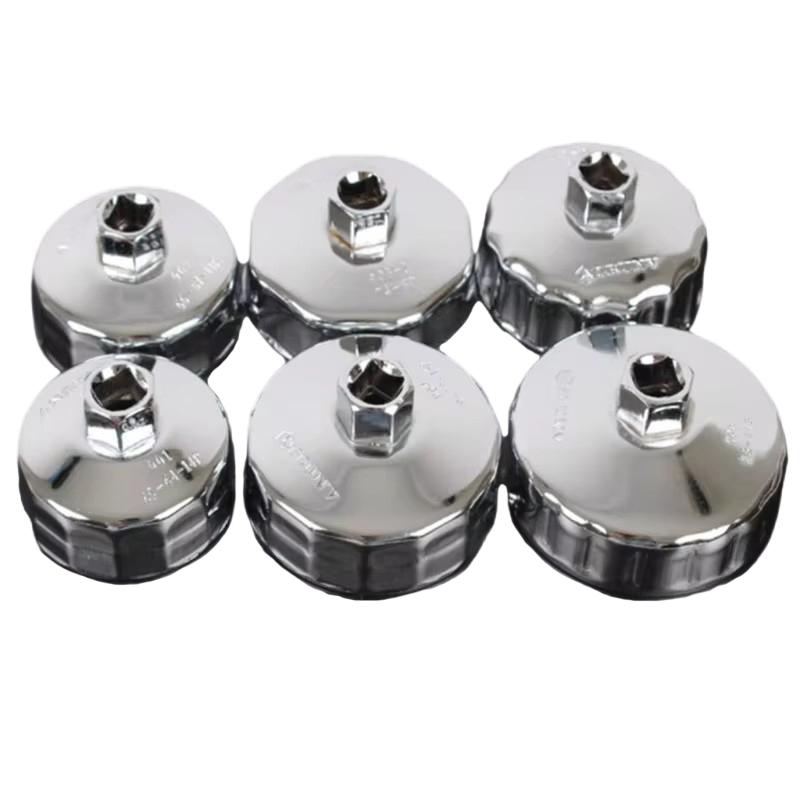14 Flutes 901-906 Cap Oil Filter Wrench 1/2" Square Drive Oil Filter Removel Tools Socket Wrench Spanner Hand Tool 65-86mm