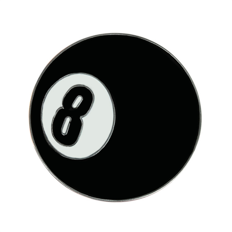 Bola negra de billar no. 8 Hebilla de cinturón Negro 8 Estilo Occidental Euroamericano