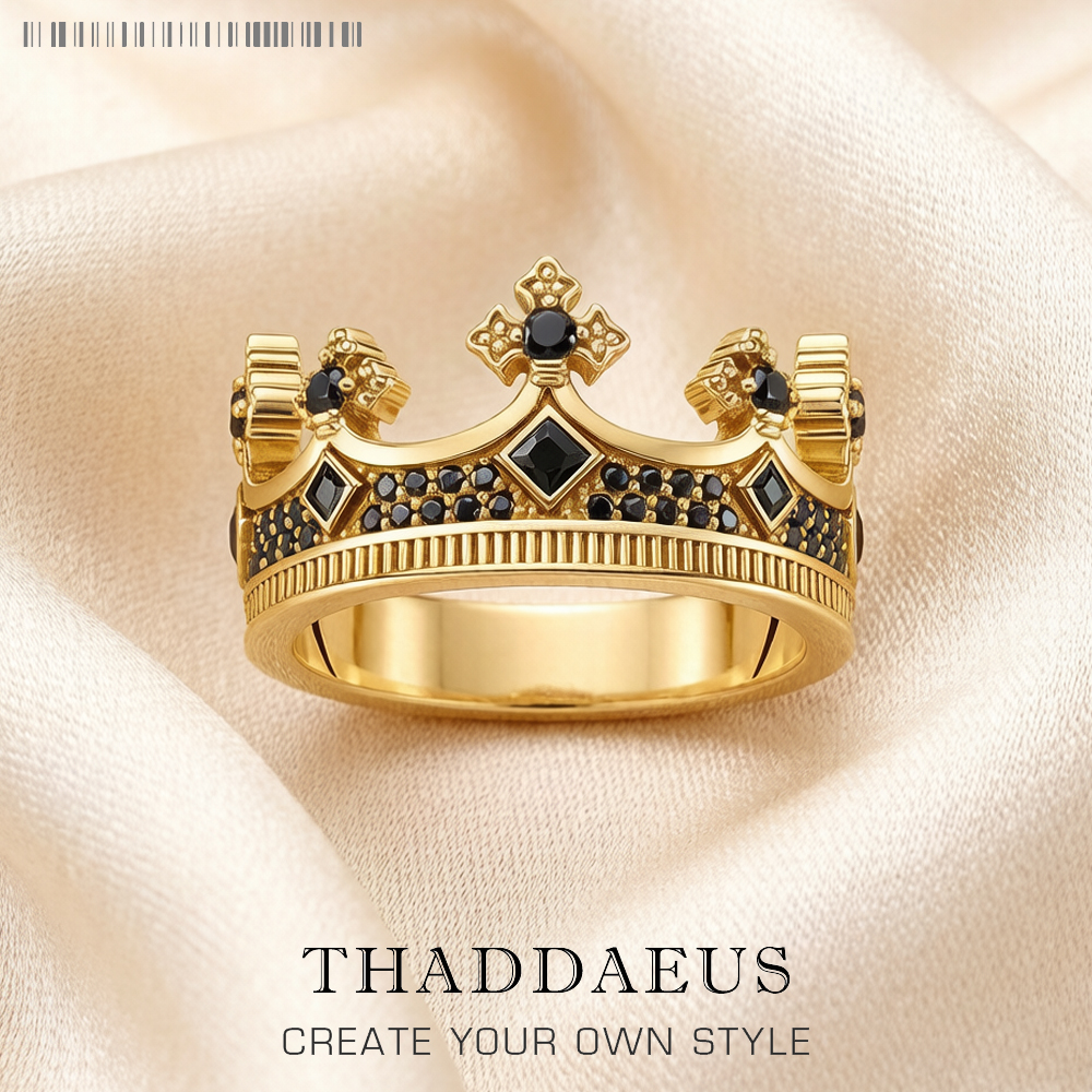 Anillo dorado con corona de poder real en Plata de Ley 925, regalo Vintage victoriano para hombres y mujeres, novedad de verano de Europa, joyería fina