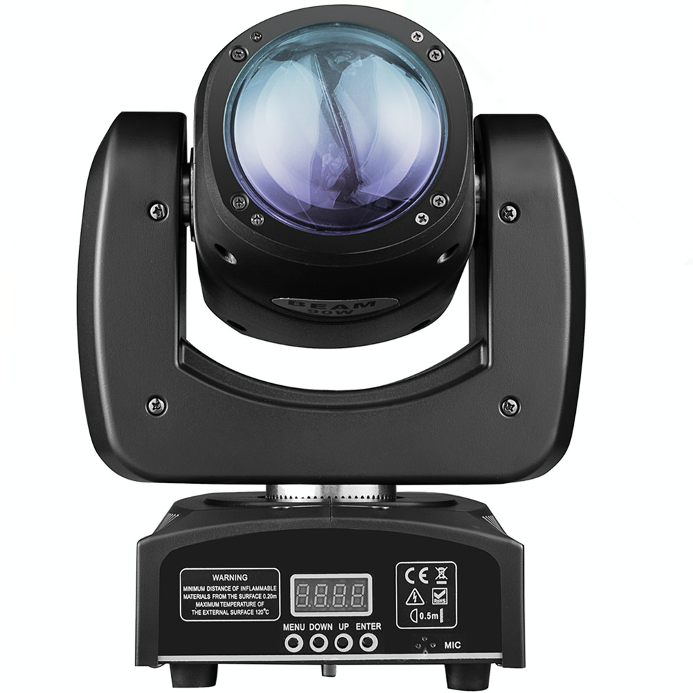 LED Beam Moving Head Light, Impressão Brilho Melhor com Suporte DMX, Som Ativado, Modo Automático para Barras de Disco, RGBW, 4in 1, 90W