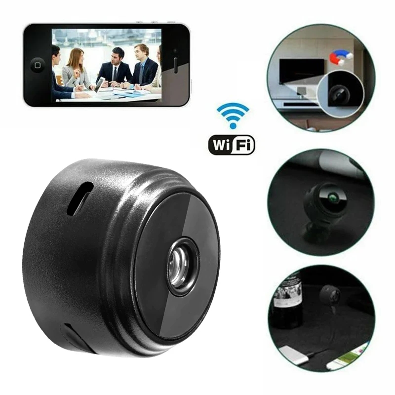 ​ ​ Cámara de seguridad inalámbrica inteligente A9 HD Wifi Monitor de vigilancia de seguridad para el hogar videocámara de vídeo Web con Sensor de movimiento ​