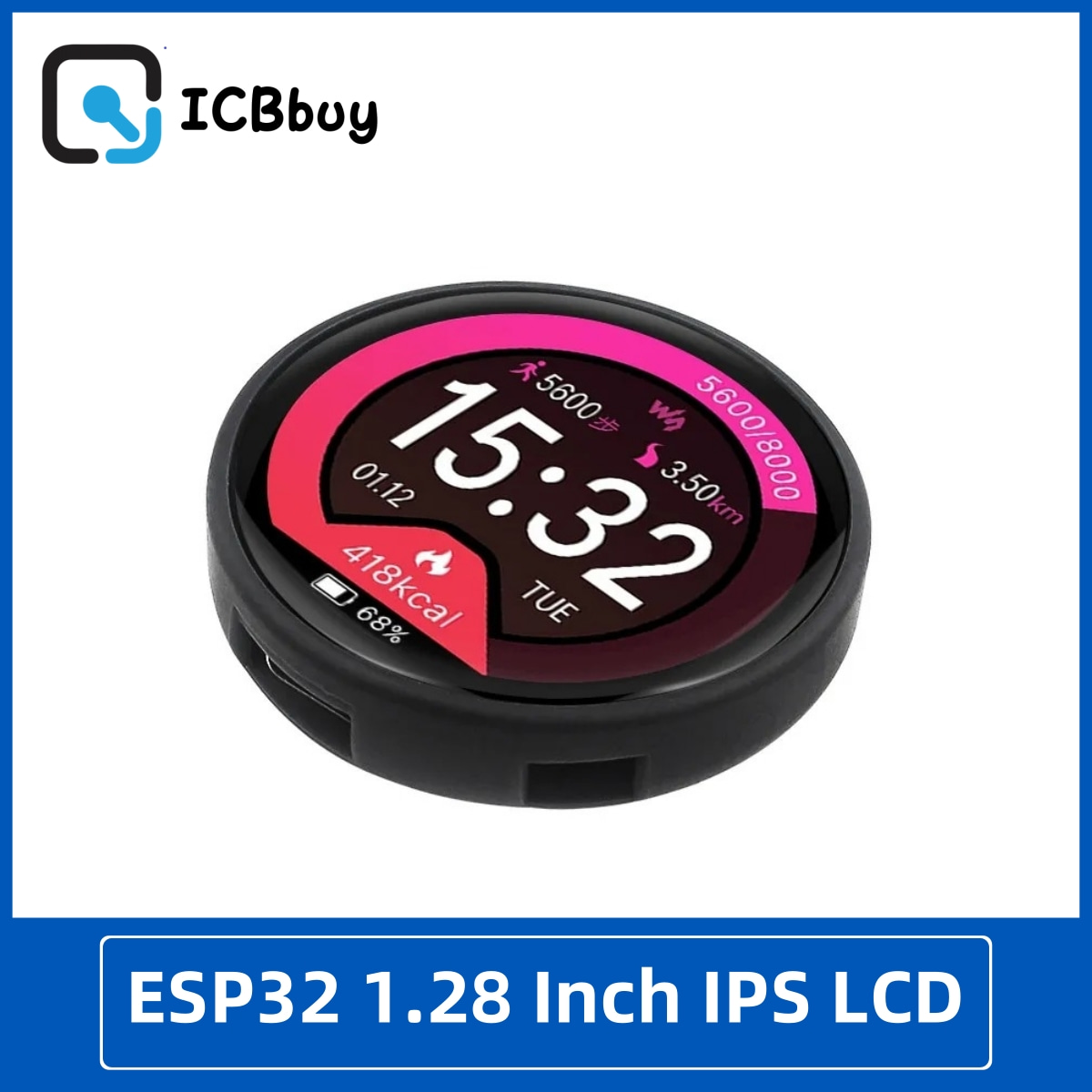 ESP32-C3 Entwicklungs platine 1,28 Zoll runder LCD-Bildschirm WLAN Bluetooth-Modul 1,28 Zoll LCD-Touch